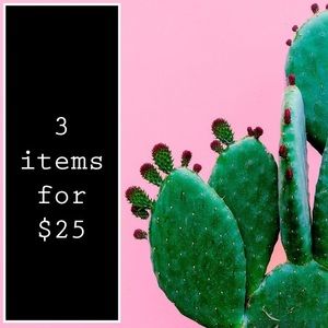 3 items for $25, bundle & send an offer
